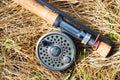 Fly fishing rod Royalty Free Stock Photo