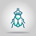 Fly icon or logo in  twotone Royalty Free Stock Photo