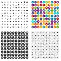 100 fly icons set vector variant Royalty Free Stock Photo