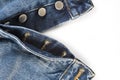 Fly of the jeans with button closure Royalty Free Stock Photo