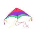 fly kite cartoon vector illustration Royalty Free Stock Photo