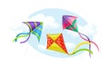 Fly kite in sky vector concept Royalty Free Stock Photo