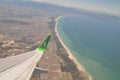 Fly over Cape town coastline South Africa