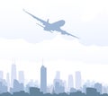 Fly over City-vector Royalty Free Stock Photo