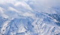 Fly Over Denali Mountain Snow Covered Peaks in Alaska Royalty Free Stock Photo