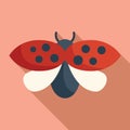 Fly smile antenna insect icon flat vector. Baby garden Royalty Free Stock Photo