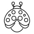 Fly smile antenna insect icon outline vector. Baby garden Royalty Free Stock Photo