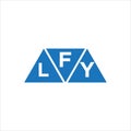 FLY triangle shape logo design on white background. FLY creative initials letter logo concept Royalty Free Stock Photo