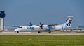 Flybe Bombardier Dash 8 Q400 ready for departure Royalty Free Stock Photo