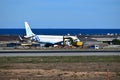 Runway Repairs At Alicante Airport Royalty Free Stock Photo