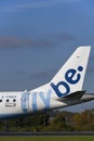 Flybe tail logo. flybe Embraer ERJ190 airliner