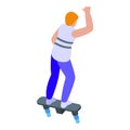 Flyboard activity icon isometric vector. Sky hobby boy