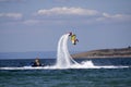 Flyboard Black sea adventure. Royalty Free Stock Photo