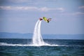 Flyboard Black sea adventure. Royalty Free Stock Photo