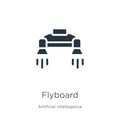 Flyboard icon vector. Trendy flat flyboard icon from artificial intellegence and future technology collection isolated on white Royalty Free Stock Photo