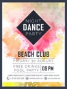 Flyer or banner for Dance Party celebration.