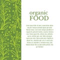 Flyer, booklet, poster, vector template. Olive branch in the background. Modern ecology green leaves design