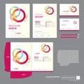 Flyer brochure business annual report cover template design Corporate Business Identity Folder digital technology company Element Royalty Free Stock Photo