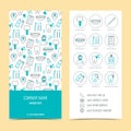 Flyer, brochure for dental clinic. Set of promotional products. Flat design. Vector