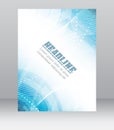 Flyer or brochure template, corporate banner, abstract technology design Royalty Free Stock Photo