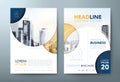 Flyer design, Annual report brochure, Leaflet presentation, book cover templates, layout in A4 size. Cityscape image. Royalty Free Stock Photo