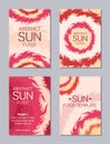 Flyer design. Sun theme.