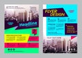 Colorful flyer design template. Brochure Layout design. Royalty Free Stock Photo