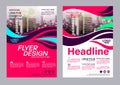 Colorful flyer design template. Brochure Layout design. Royalty Free Stock Photo