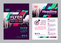 Colorful flyer design template. Brochure Layout design. Royalty Free Stock Photo