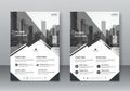 Flyer designs featuring a modern, geometric layout with diagonal Royalty Free Stock Photo