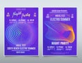 Flyer Electronic music festival, Sound Event, DJ Party abstract musical poster, Technology Background. Vector Royalty Free Stock Photo