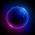 Vector Illustration Abstract Futuristic Cyber Ball.
