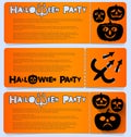 Flyer invitation to celebrate Halloween. Horizontal arrangement. A party in a club, a cafe or a festival.