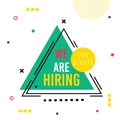 Flyer Lettering Job Search we are Hiring Cartoon.