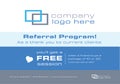 Flyer or Mailer for Business Referral Program Royalty Free Stock Photo