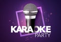 Vector Illustration Karaoke Party Banner Royalty Free Stock Photo