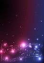 Flyer with musical notes - eps 10 Royalty Free Stock Photo