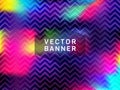 Flyer neon hologram texture vector background.