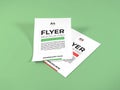 Flyer Paper 3D Illustration Mockup Scene