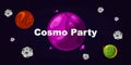 Flyer for party, cosmo party Royalty Free Stock Photo