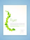 Flyer, template or brochure design for ecology. Royalty Free Stock Photo