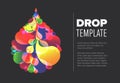 Flyer template with droplet