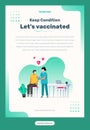 Flyer Template Illustration of a nurse vaccinating a patient