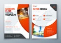 Flyer template layout design. Business flyer, brochure, magazine or flier mockup in bright colors. Vector