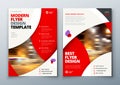 Flyer template layout design. Business flyer, brochure, magazine or flier mockup in bright colors. Vector