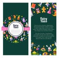 Flyer template of modern fairy tales flat design Royalty Free Stock Photo