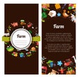 Flyer template of modern flat design farm and