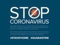 Flyer template with stop coronavirus information Royalty Free Stock Photo