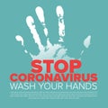 Flyer template with stop coronavirus information Royalty Free Stock Photo