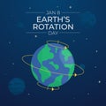 Flyers commemorating Earths Rotation Day or its associated events can feature vector pictures concerning the day. design of flyers Royalty Free Stock Photo